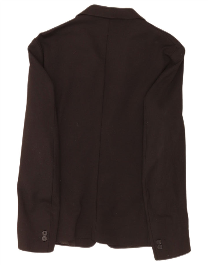 Jaqueta blazer masculina Zara com 2 botões UK 36 pequena preta viscose clássica