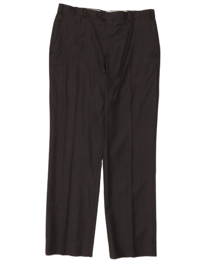 AQUASCUTUM Terno masculino de 2 botões e 2 peças Reino Unido 40 grande W34 L32 lã cinza