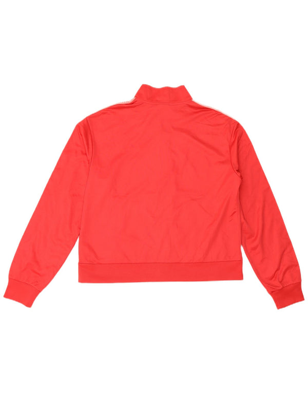 Diadora Womens Graphic Tracksuit Top Jacket UK 18 XL Poliéster Vermelho