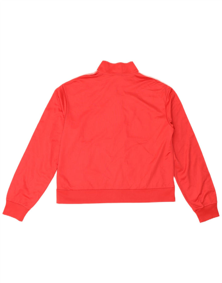 Diadora Womens Graphic Tracksuit Top Jacket UK 18 XL Poliéster Vermelho