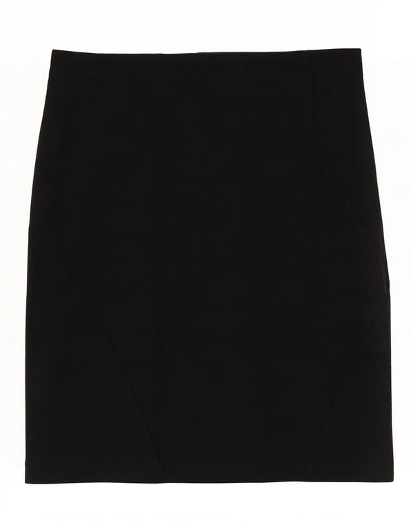 Saia lápis feminina Hugo Boss Reino Unido 12 médio W30 viscose preta