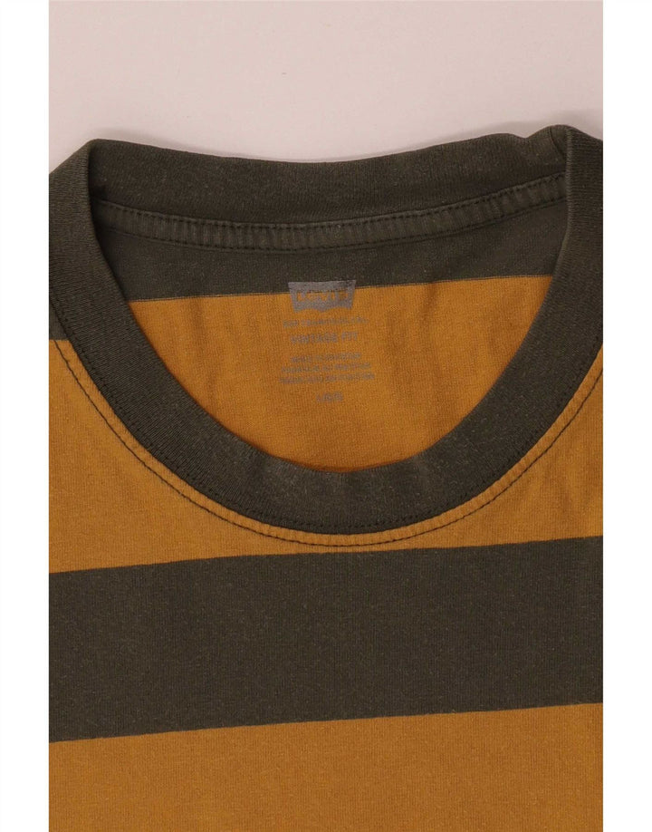 Camiseta masculina Levi's grande listrada amarela