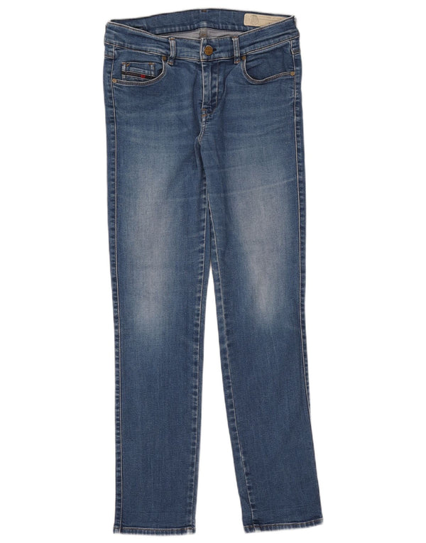 Diesel feminino Sandy Regular Slim Straight Jeans W28 L29 Azul Algodão