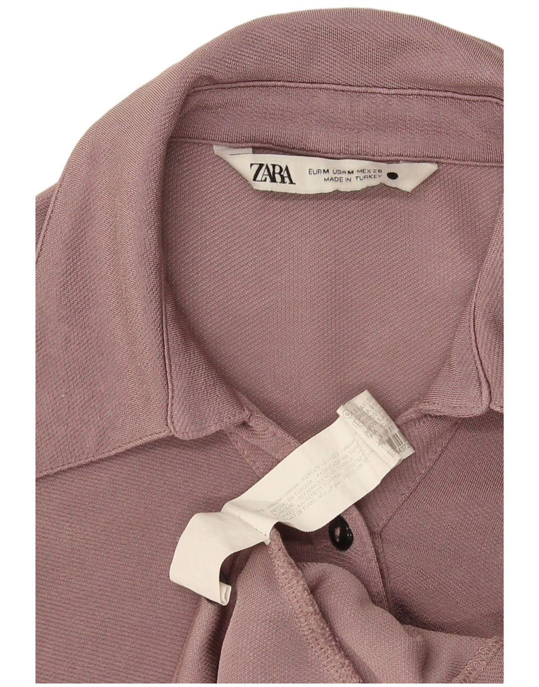 Camisa feminina Zara UK 12 viscose roxa média