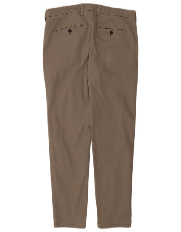 Calça Chino Masculina Slim Fit Marks & Spencer W34 L31 Algodão Cinza