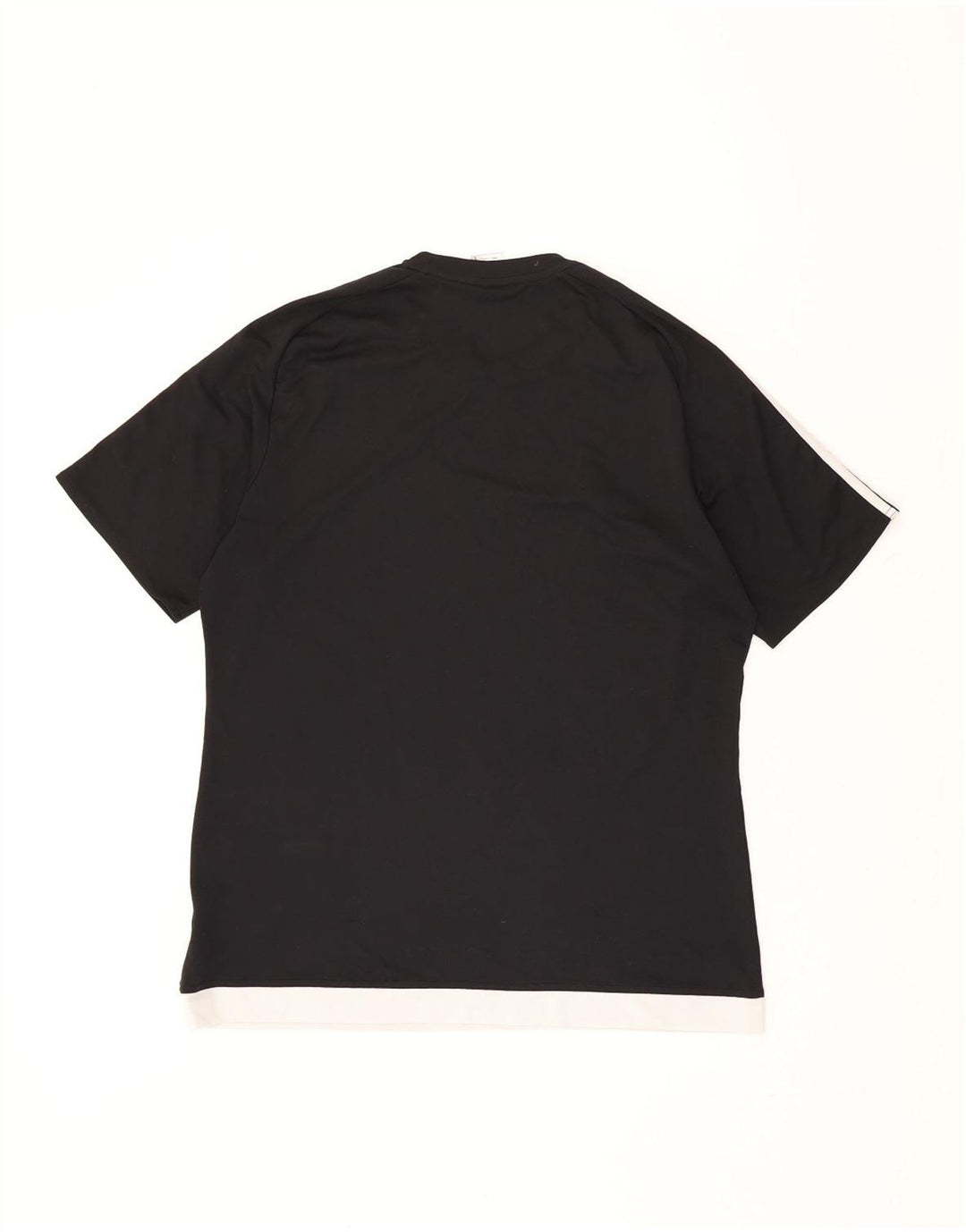 ADIDAS Mens Climalite T-Shirt Top Grande Preto Colourblock Poliéster