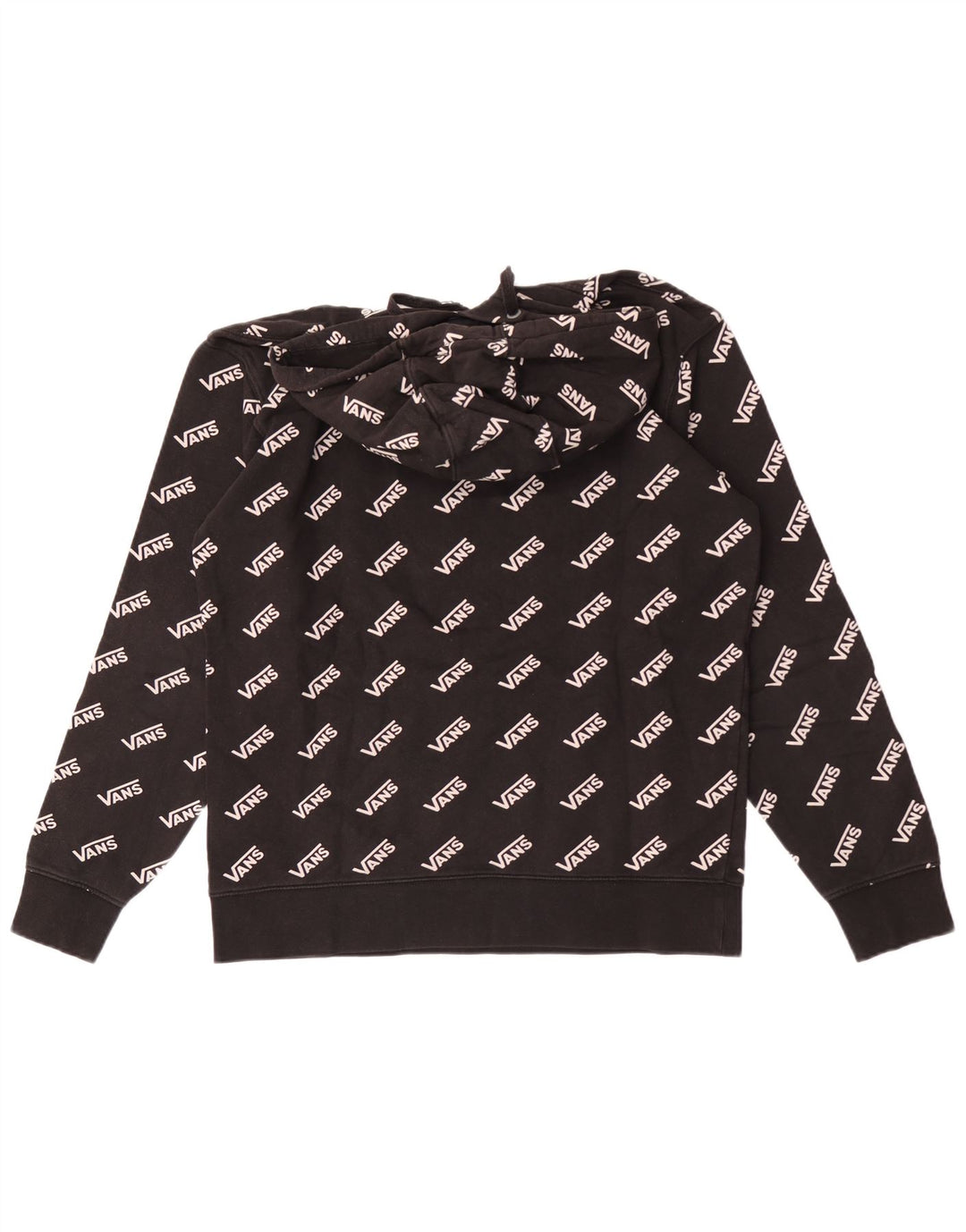 Vans masculino gráfico moletom com capuz médio algodão preto