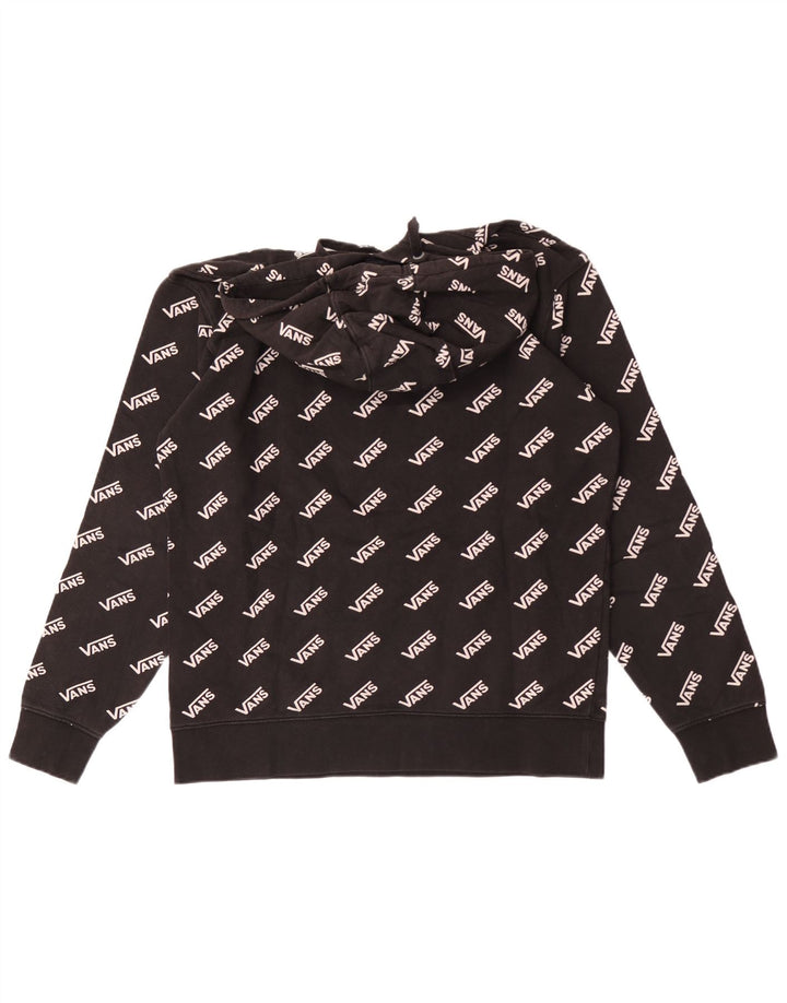 Vans masculino gráfico moletom com capuz médio algodão preto
