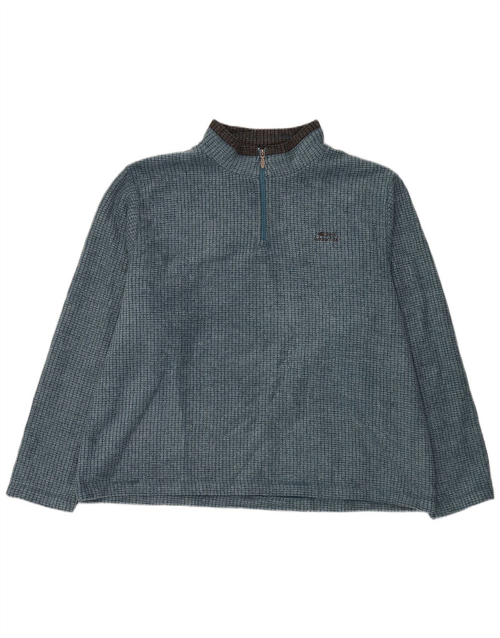 Moletom masculino Weird Fish com zíper e gola 5XL azul