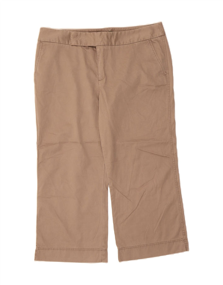 EDDIE BAUER Womens Straight Cropped Trousers US 16 2XL W40 L25 Beige Vintage Eddie Bauer and Second-Hand Eddie Bauer from Messina Hembry 