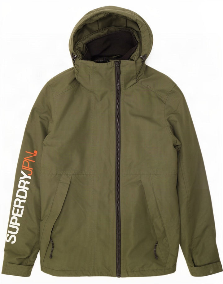 Jaqueta corta-vento masculina Superdry Windyachter Graphic UK 38 verde médio