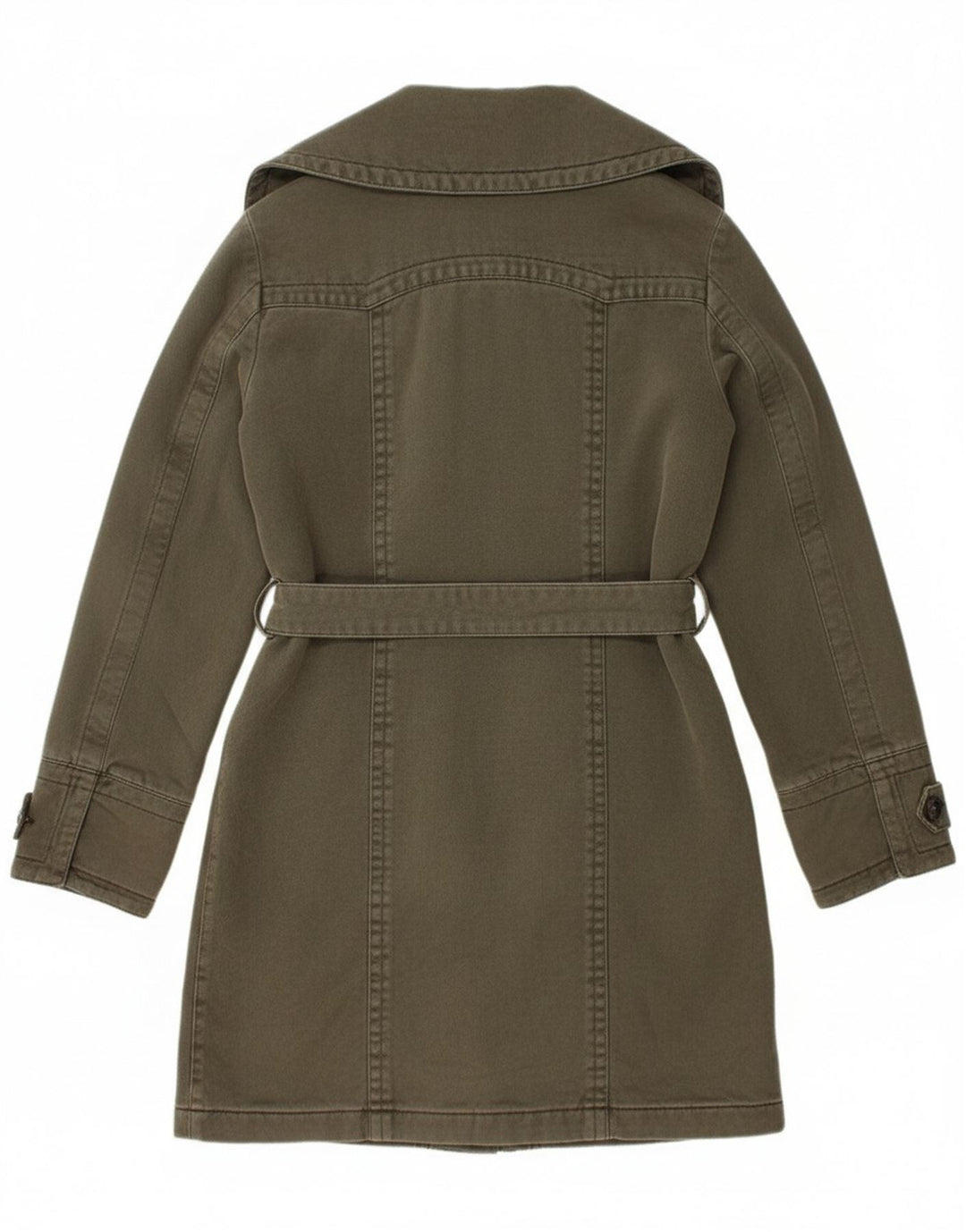 Casaco corta-vento feminino Marlboro Classics UK 12 algodão verde médio