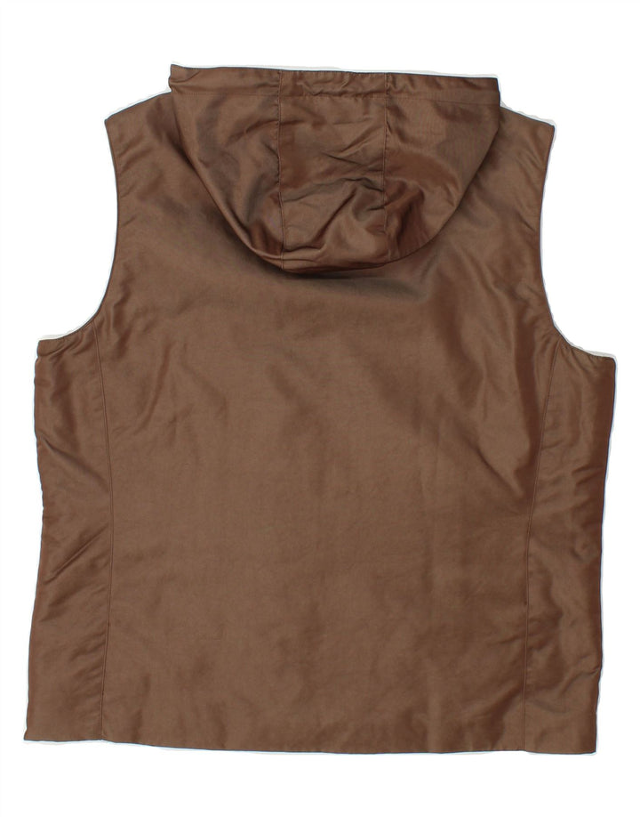 TOM TAILOR Womens Hooded Gilet UK 18 XL Brown Nylon Vintage Tom Tailor and Second-Hand Tom Tailor from Messina Hembry 