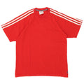 Adidas Mens T-Shirt Top Pequeno Algodão Vermelho