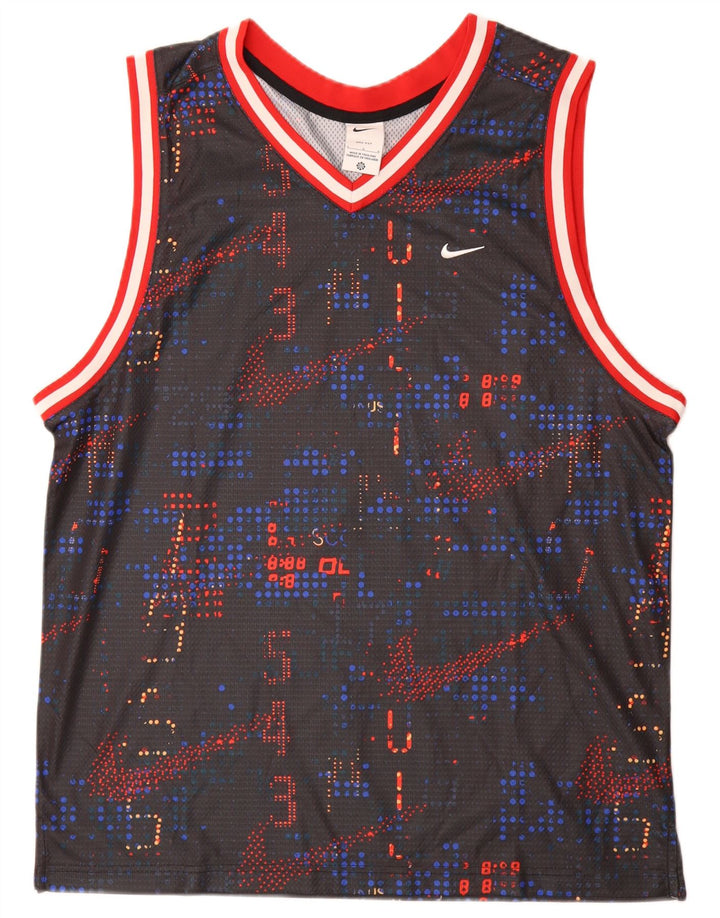 Nike Mens Graphic Vest Top Grande Poliéster Multicolorido
