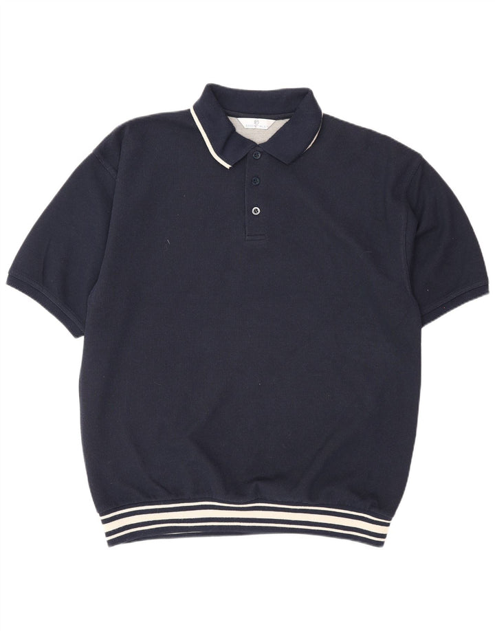 Camisa polo masculina Essentials grande azul marinho