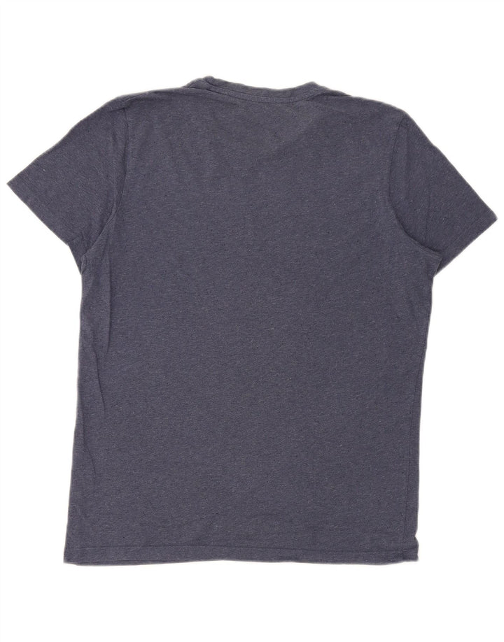 Camiseta gráfica masculina Jack & Jones Top médio algodão azul marinho