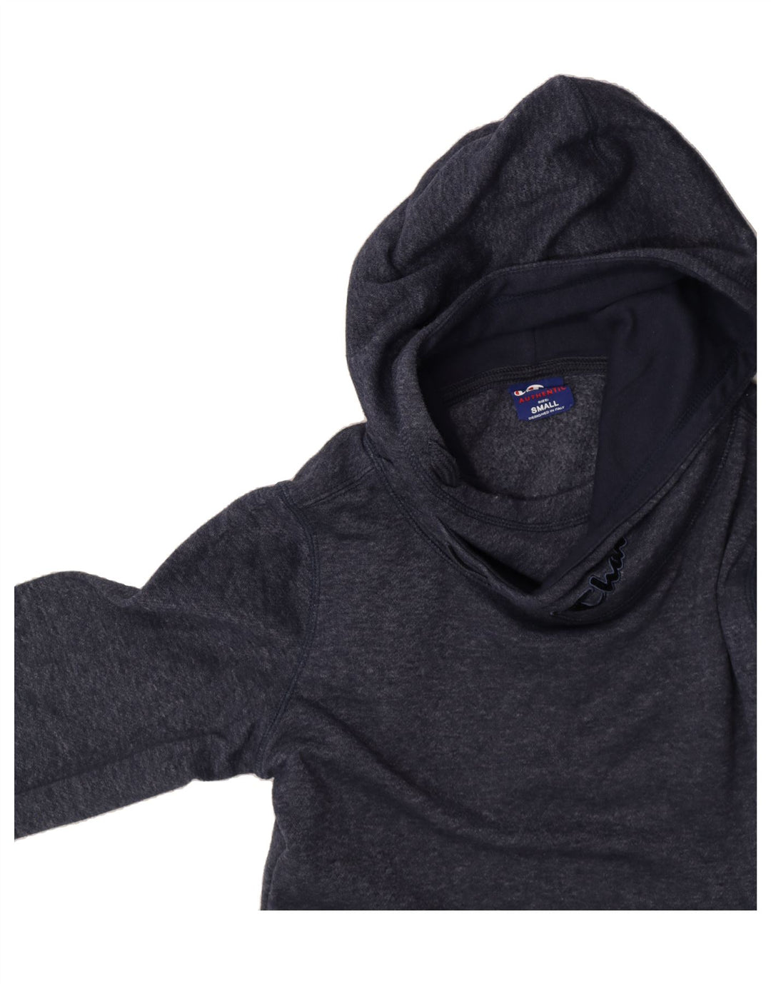 CHAMPION Womens Hoodie Jumper UK 10 Small Navy Blue Vintage Champion and Second-Hand Champion from Messina Hembry 