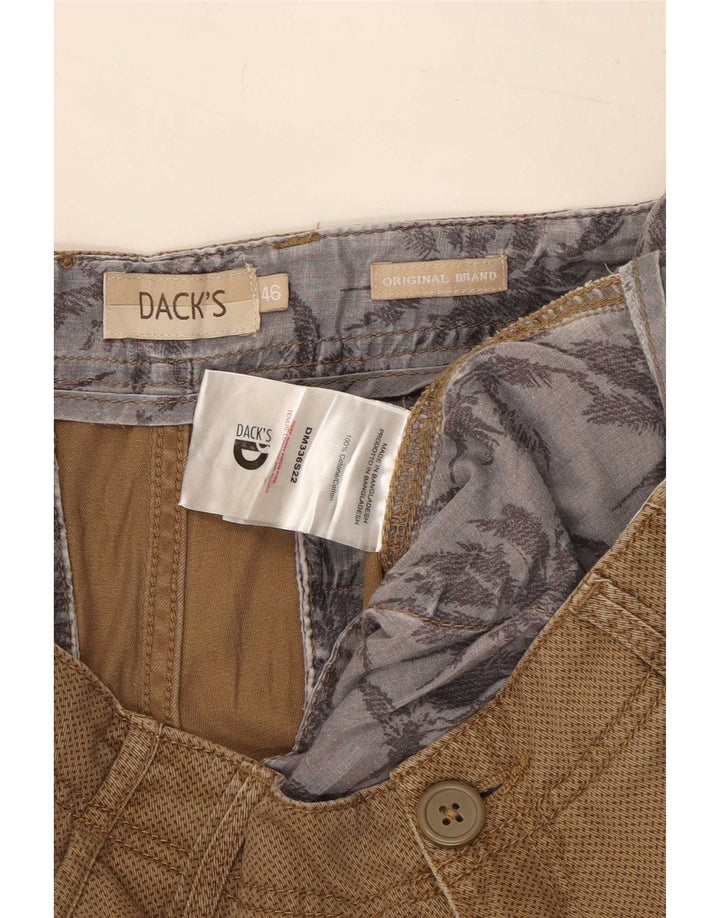 Shorts cargo masculino Dack IT 46 pequeno W32 algodão manchado marrom
