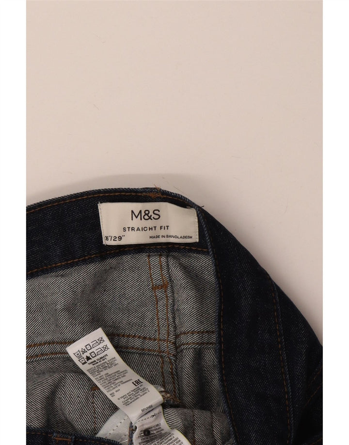 Jeans retos masculinos Marks & Spencer W36 L29 algodão azul marinho