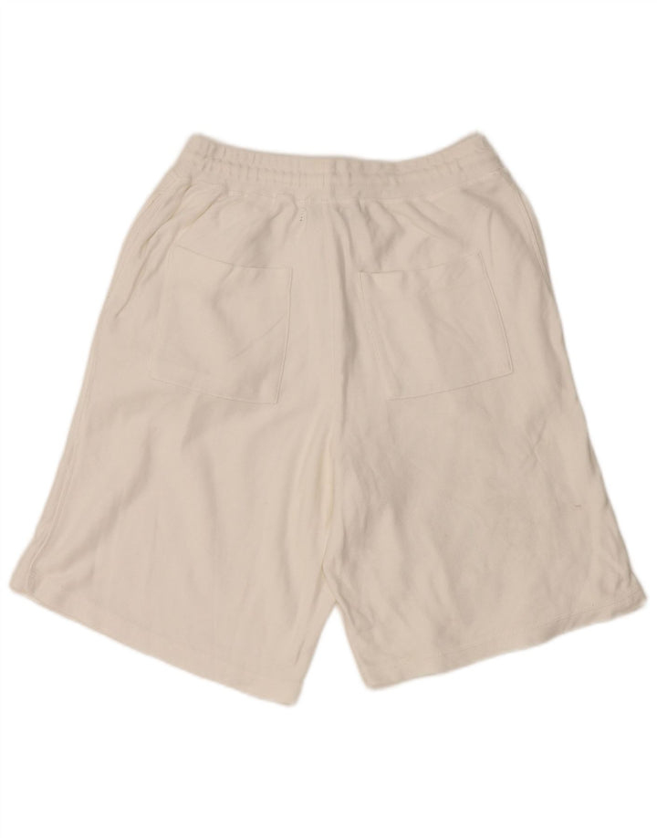 Zara Mens Sport Shorts Pequeno Algodão Branco