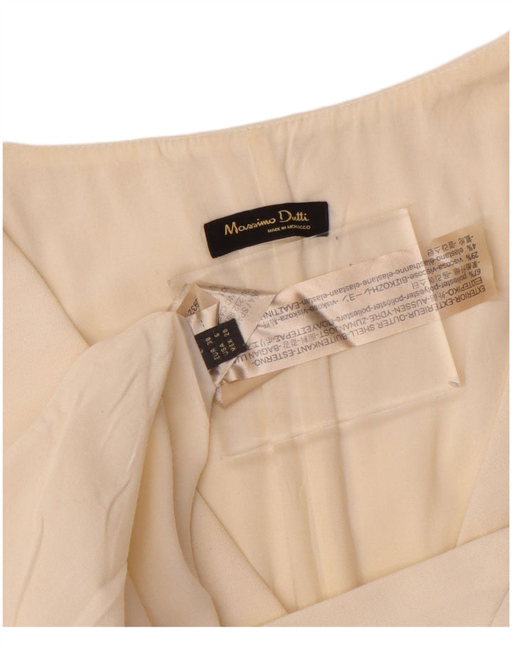 Vestido feminino MASSIMO DUTTI sem mangas UE 38 pequeno off white