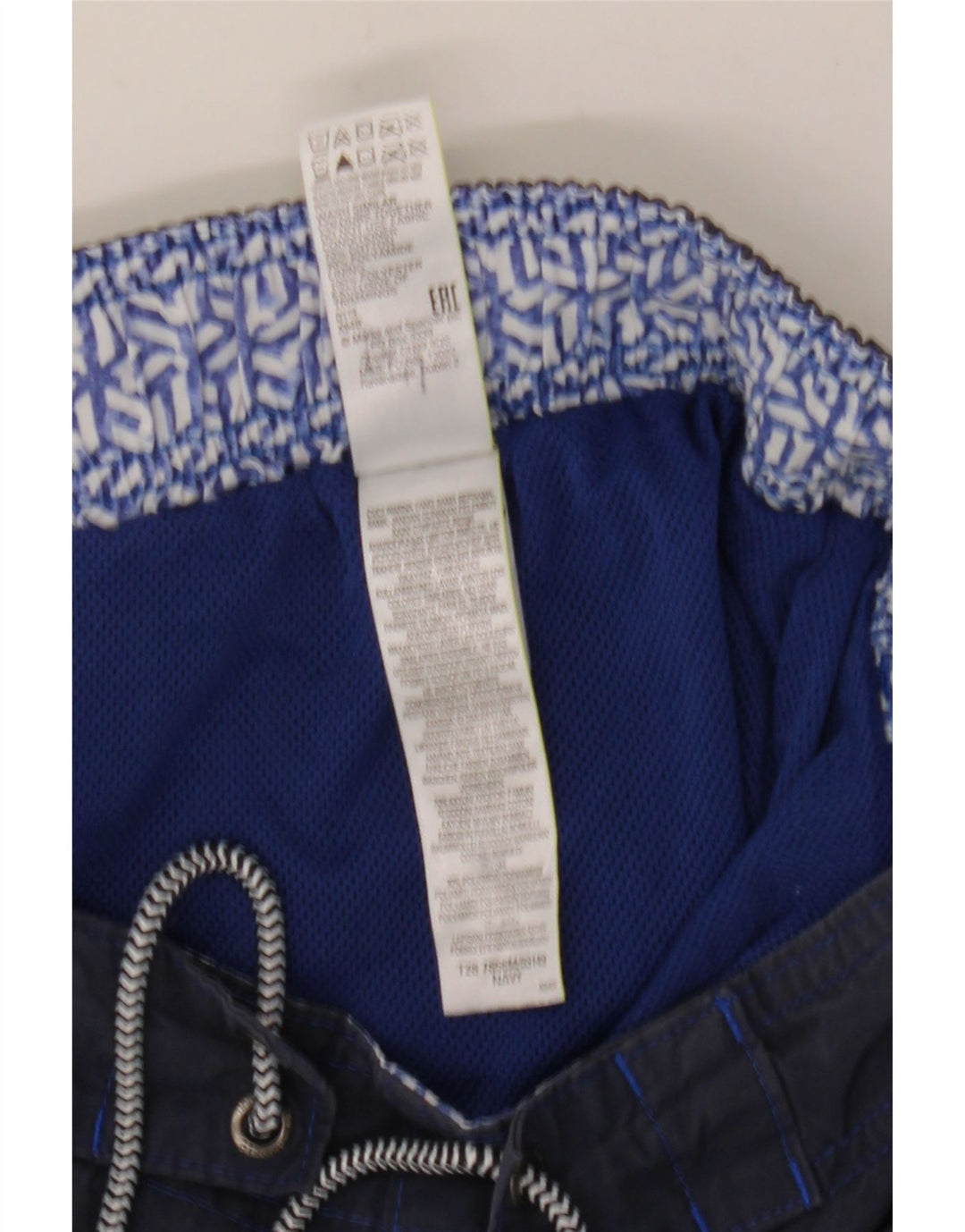 Shorts de natação masculino Marks & Spencer grande algodão azul marinho