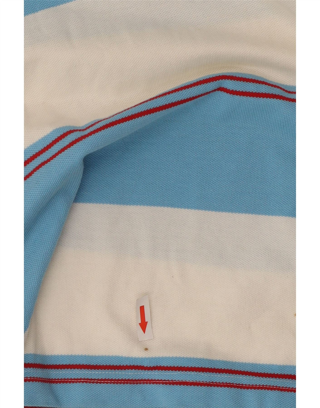 Camisa polo masculina Tommy Hilfiger de algodão listrado azul médio