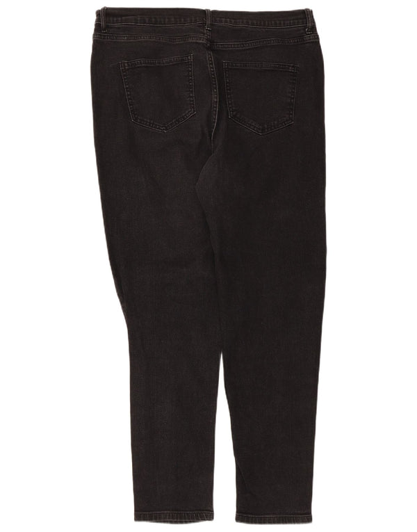 Jeans skinny feminino Marks & Spencer Reino Unido 16 grande W34 L28 algodão preto