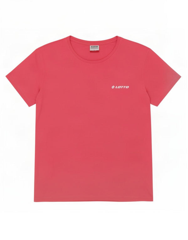 Camiseta feminina Lotto UK 14 algodão rosa médio