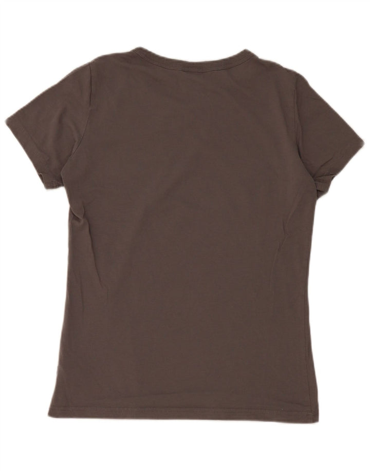 Camiseta feminina G-Star com estampa gráfica UK 12 algodão cinza médio