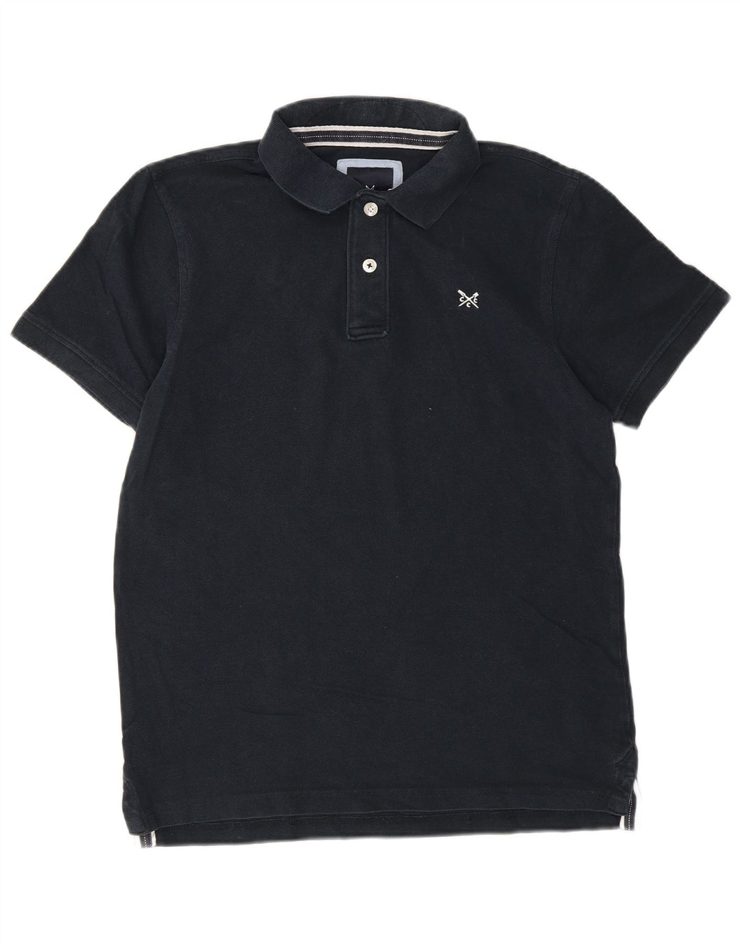 Camisa polo masculina Crew Clothing algodão azul marinho médio