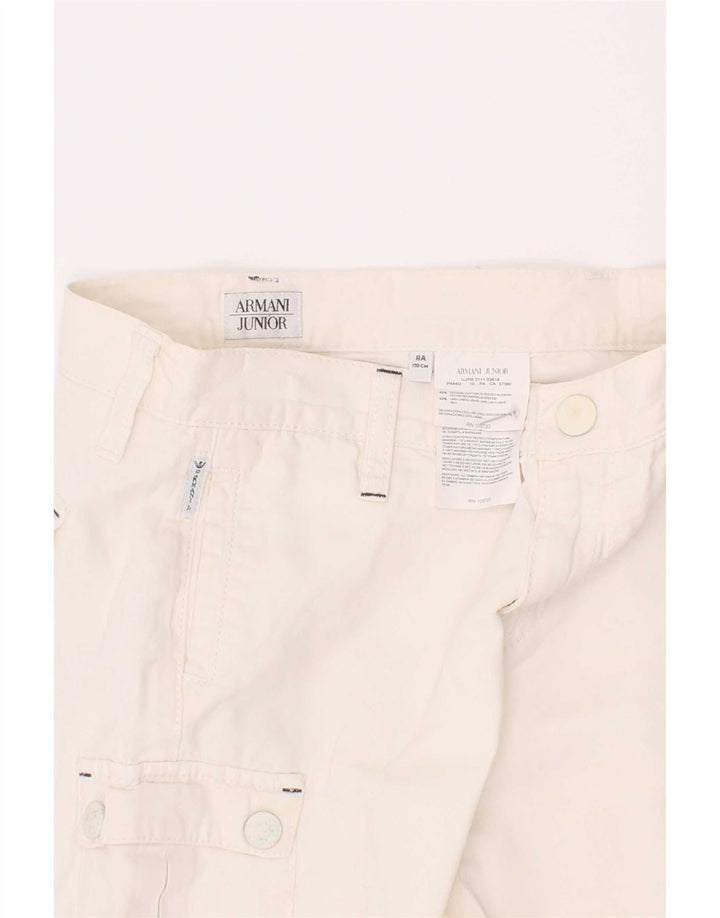 Shorts Cargo Armani Junior Meninos 7-8 Anos W24 Algodão Branco