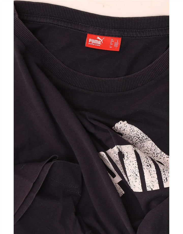 Puma Camiseta Masculina Graphic Top Grande Azul Marinho
