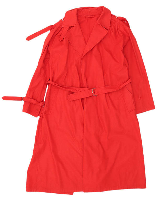 Trench Coat feminino VINTAGE UK 14 poliéster vermelho médio