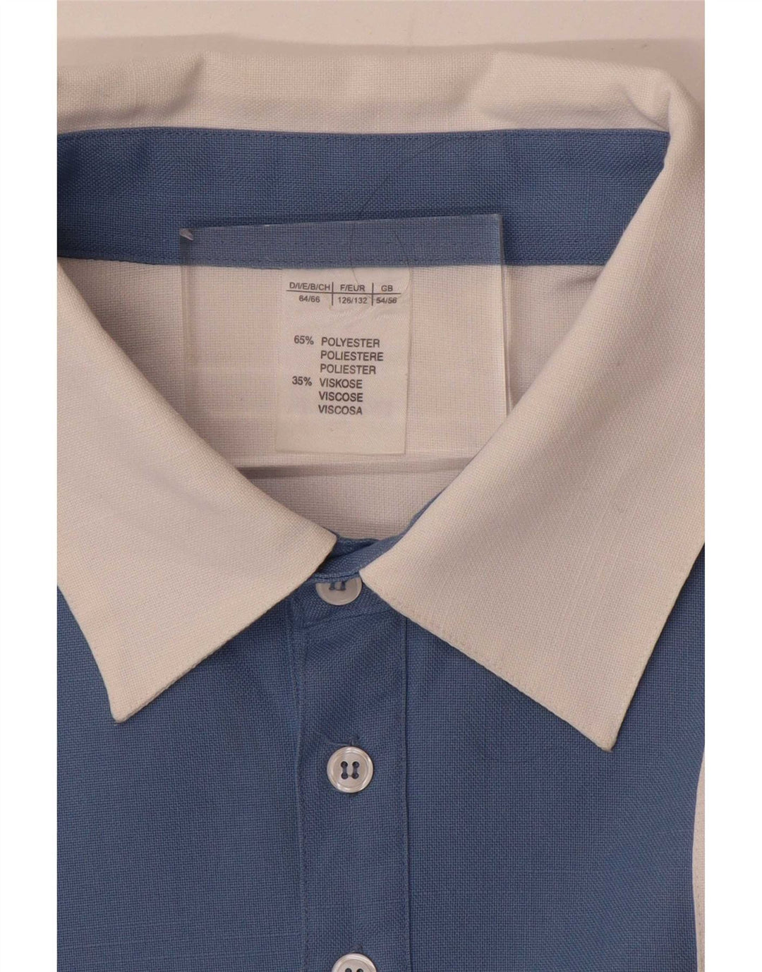 Camisa pulôver gráfica masculina vintage UK 54/56 5XL azul colorblock