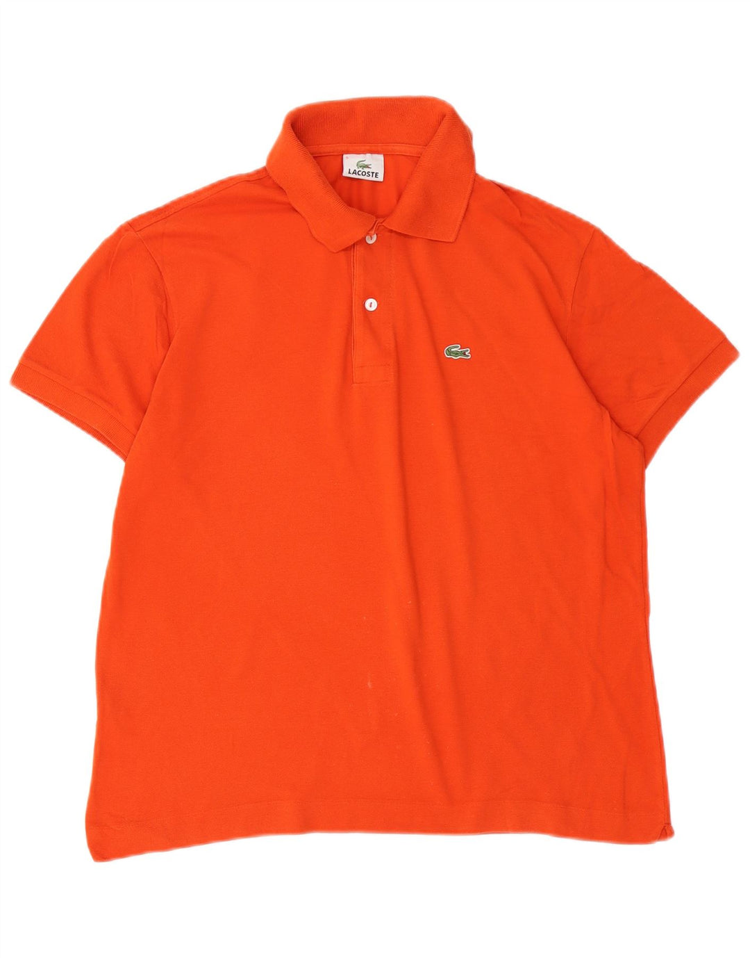 Camisa polo masculina LACOSTE tamanho 5 grande algodão laranja