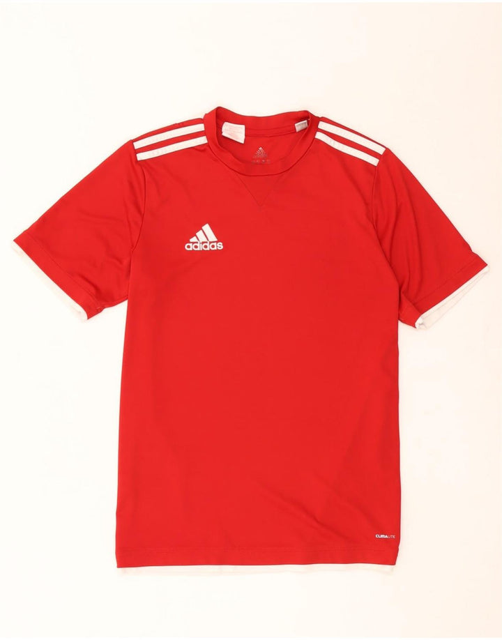 Camiseta Adidas Menino Climalite Top 15-16 Anos Poliéster Vermelho