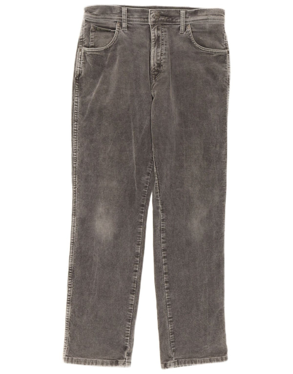 Calça masculina Wrangler Texas Stretch Straight Corduroy W32 L30 Algodão Cinza