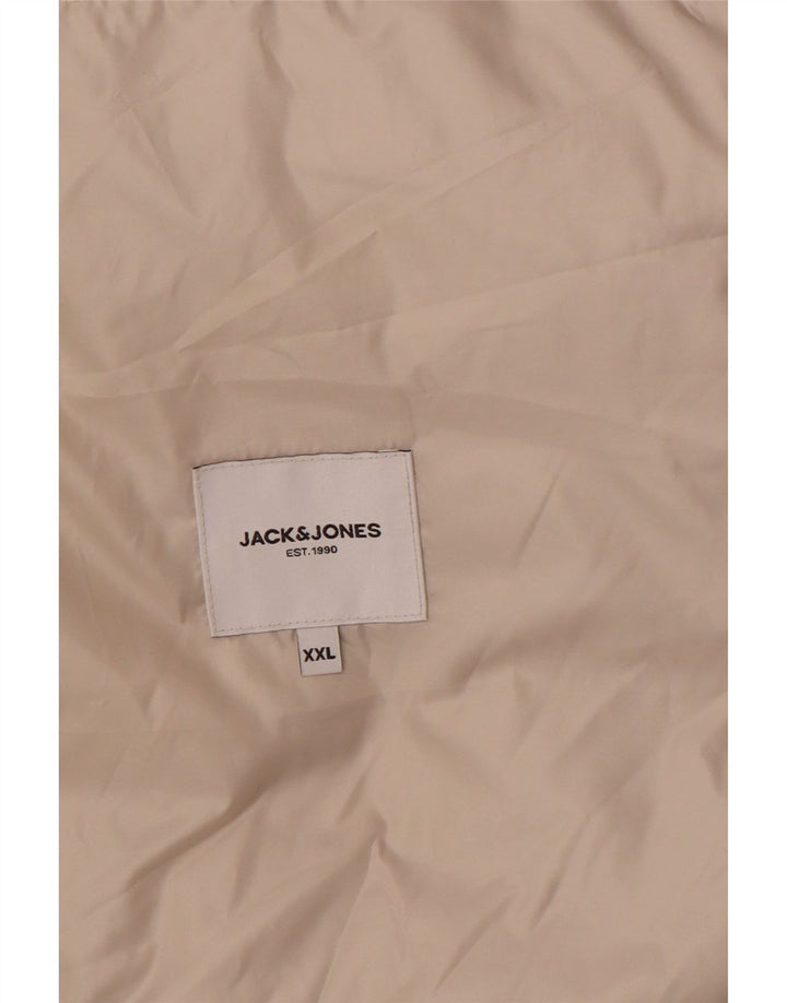 Jaqueta acolchoada masculina Jack & Jones UK 44 2XL poliéster bege
