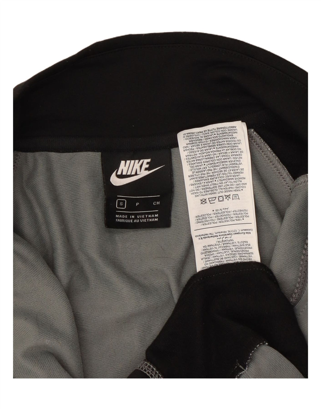 NIKE Mens Tracksuit Top Jacket Pequeno Cinza Colourblock Poliéster