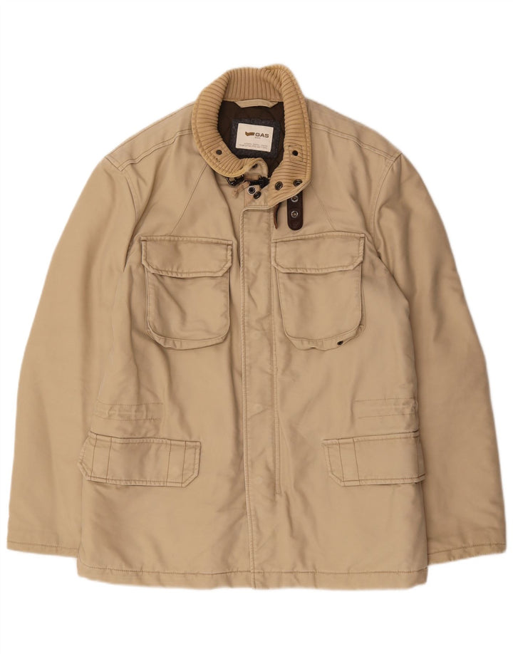 Jaqueta utilitária masculina Gas UK 40 grande bege