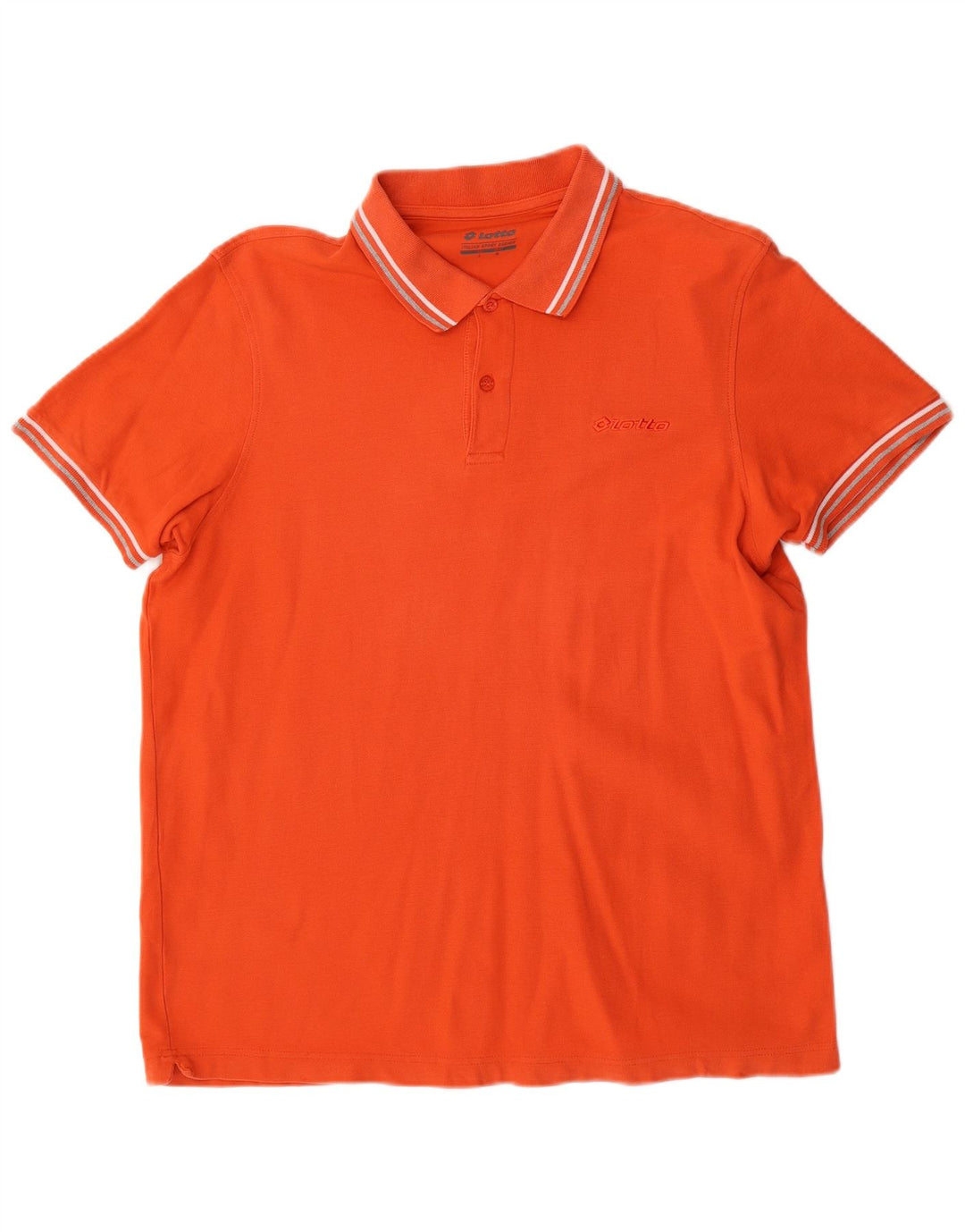 Camisa polo masculina Lotto grande algodão laranja