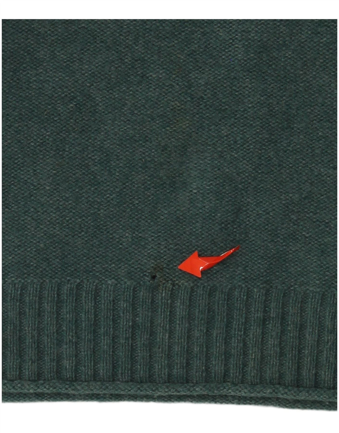 Suéter masculino branco com decote em V, lã de carneiro verde médio