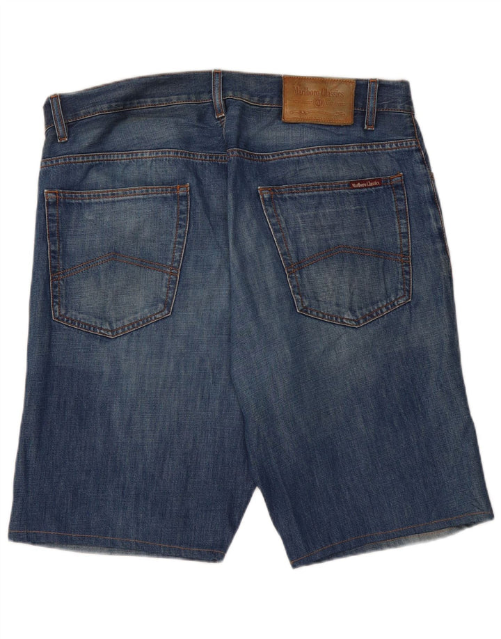 Shorts jeans masculino Marlboro Classics W36 grande algodão azul