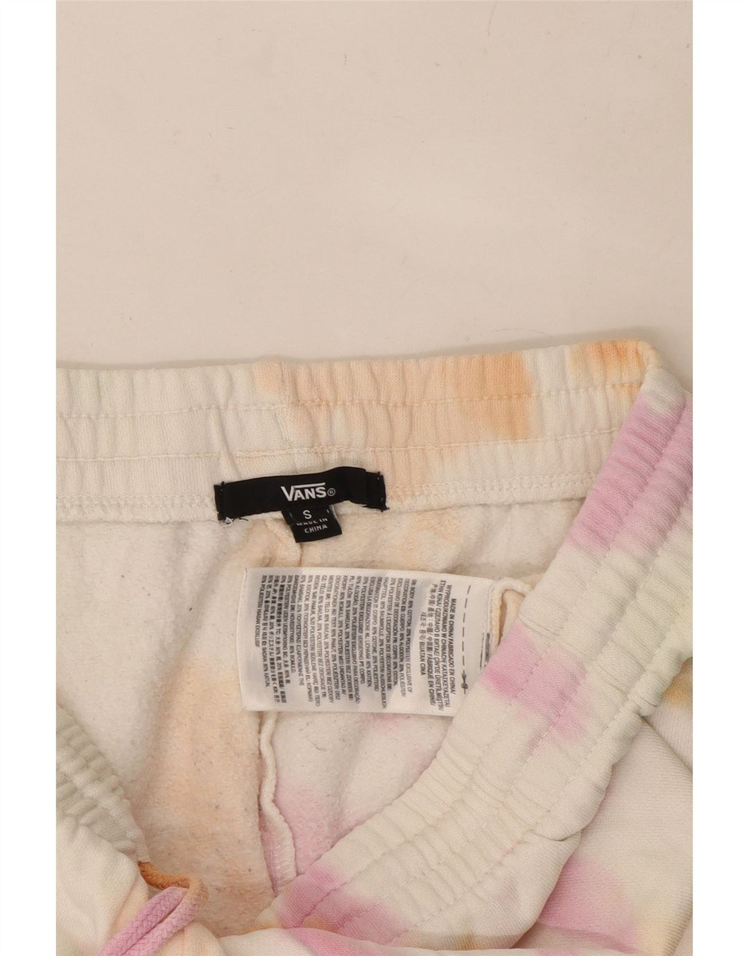 Calças de treino femininas VANS Joggers UK 10 pequenas multicoloridas Tie Dye