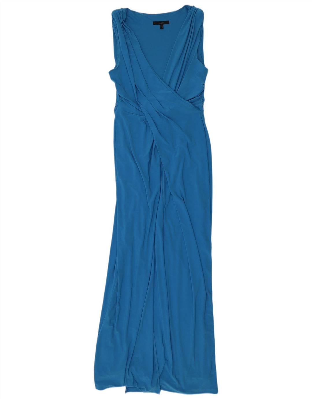 Vestido maxi feminino sem mangas Coast UK 16 grande azul poliéster