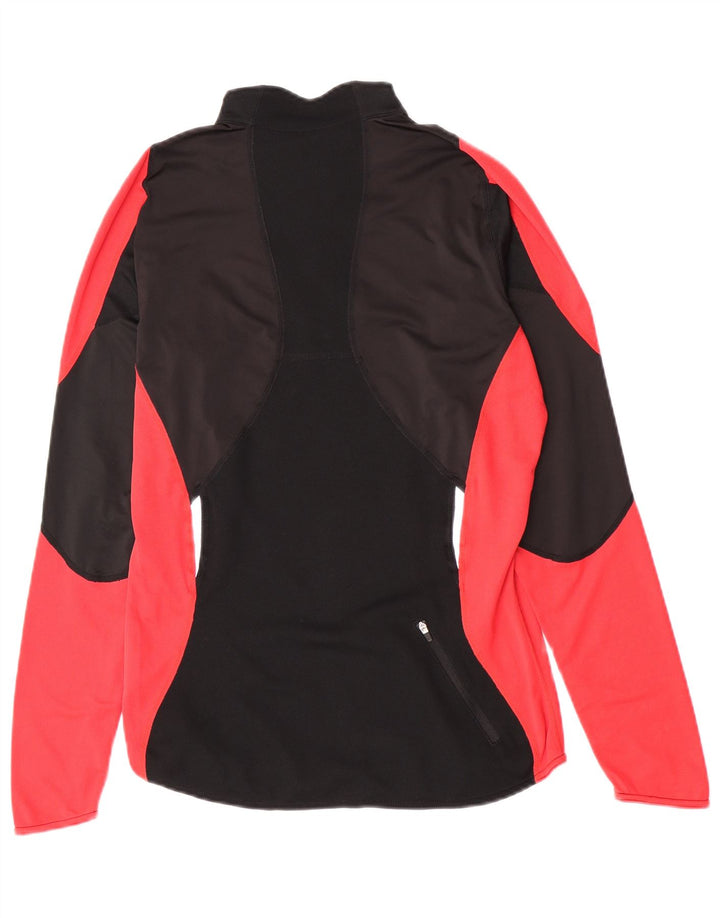 Mizuno Mens Zip Neck Pullover Treino Top Pequeno Bloco Colorido Preto