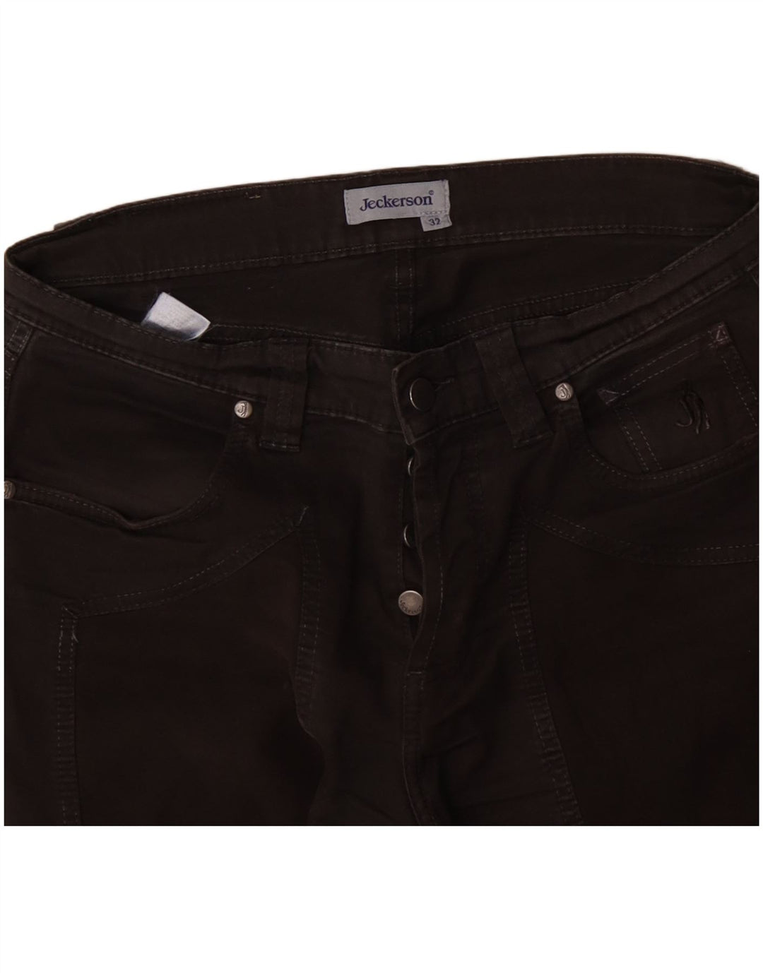 Jeans retos femininos Jeckerson W32 L29 algodão preto