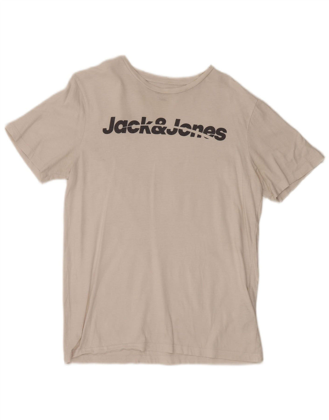 Camiseta masculina Jack & Jones Regular Fit gráfica top médio algodão branco